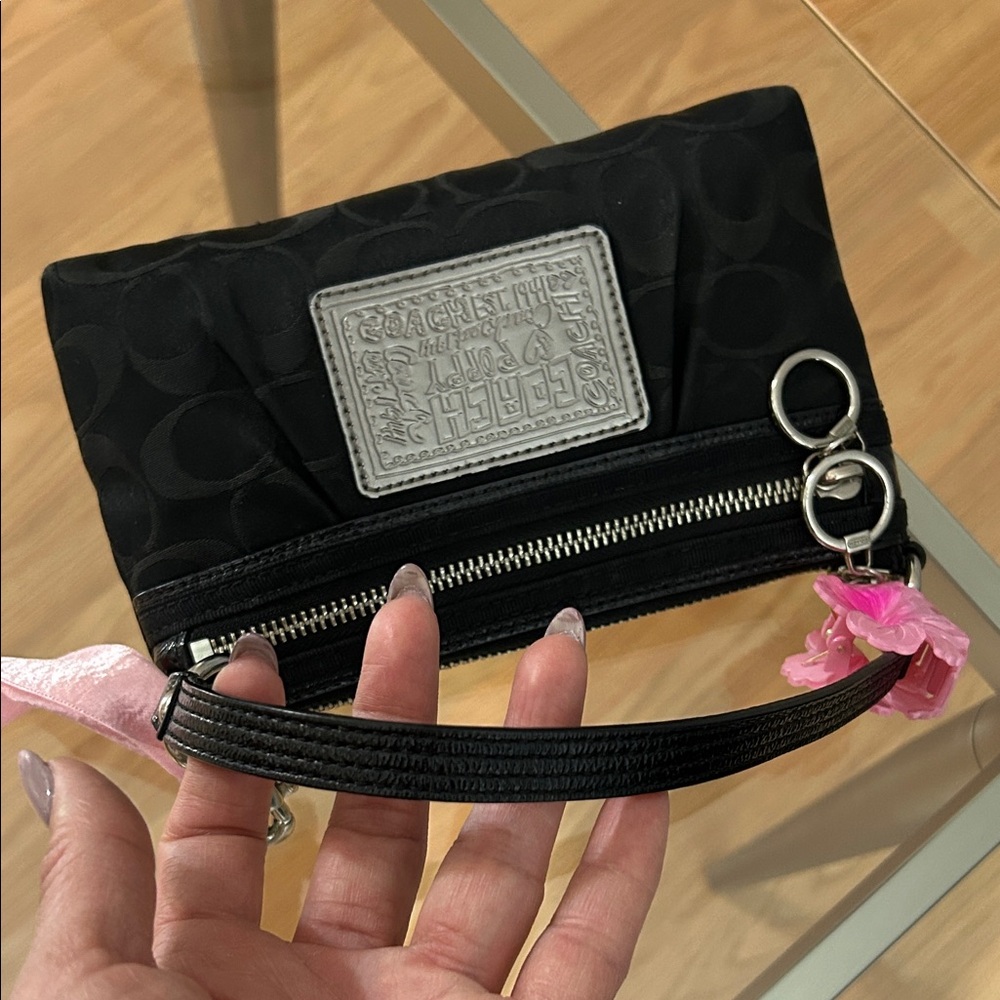 Coach Poppy Vintage Black Mini Shoulder Bag - Picture 7 of 11